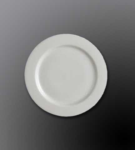 Rolled Edge Porcelain Dinnerware Alpine White Plate 6.375" Dia.